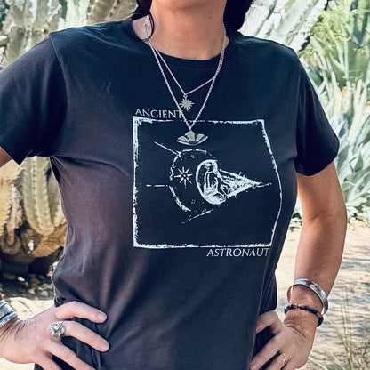 Ancient Astronaut UFO High-waisted T-shirt | Medieval Fresco Mystery