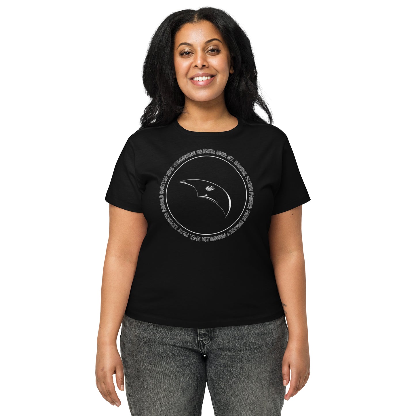 Kenneth Arnold UFO | High-Waisted T-shirt