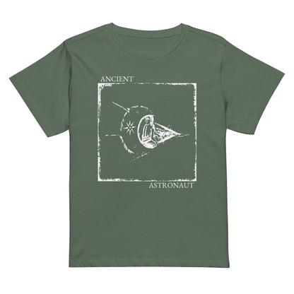 Ancient Astronaut UFO High-waisted T-shirt | Medieval Fresco Mystery