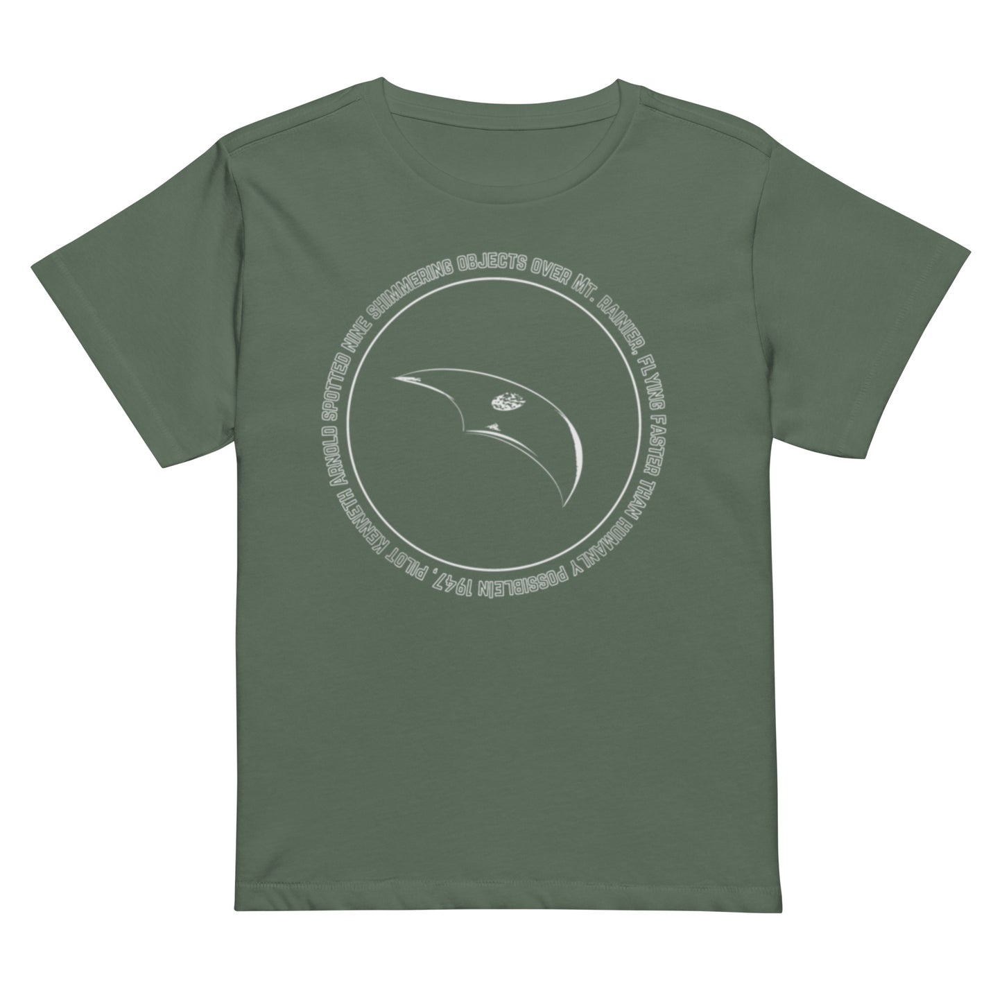 Kenneth Arnold UFO | High-Waisted T-shirt